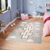 Tapis chambre enfant 120x160 cm Polyester Marelle Gris