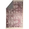 Tapis de salon 80x150 cm Polyester Medaillon Rouge