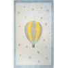 Tapis chambre enfant 120x160 cm Polyester Mongolfiere Bleu