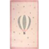 Tapis chambre enfant 120x160 cm Polyester Mongolfiere Rose