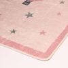 Tapis chambre enfant 120x160 cm Polyester Mongolfiere Rose