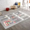 Tapis chambre enfant 100x160 cm Polyester Multiplication Argenté