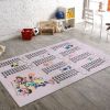 Tapis chambre enfant 100x160 cm Polyester Multiplication Rose