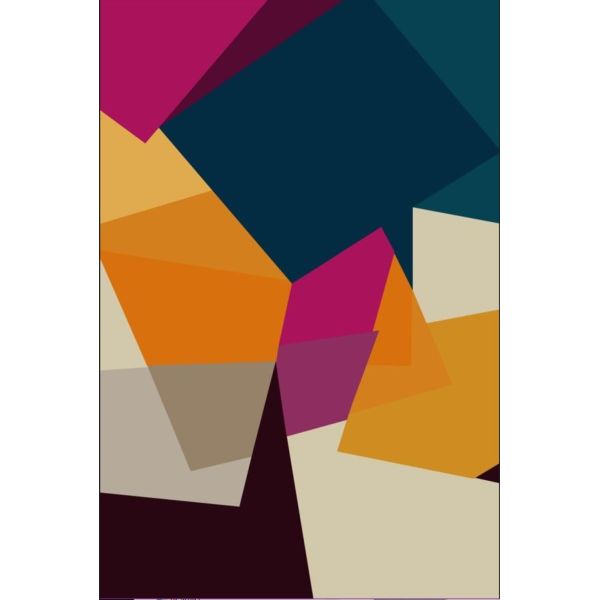 Tapis de salon 120x180 cm Polyester Origami