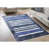 Tapis de salon 120x180 cm Polyester Rayures Noir