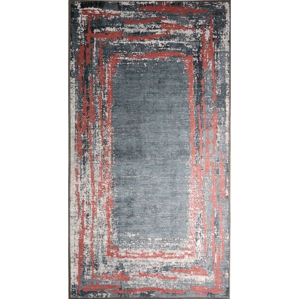 Tapis de salon 160x230 cm Polyester Ring Rouge