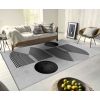 Tapis de salon 120x180 cm Polyester Seventies Gris