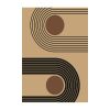 Tapis de salon 120x180 cm Polyester Seventies Beige