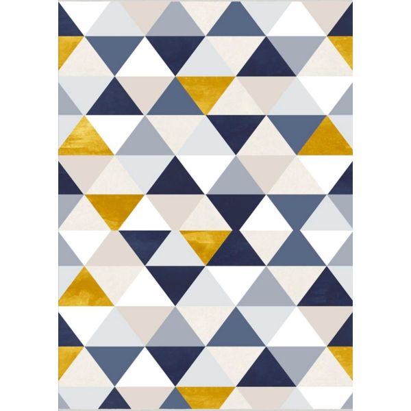 Tapis de salon 200x290 cm Polyester Triangle Jaune