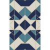 Tapis de salon 50x80 cm Polyester Triangle Bleu