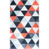 Tapis de salon 160x230 cm Polyester Triangle Rouge