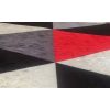 Tapis de salon 160x230 cm Polyester Triangle Rouge