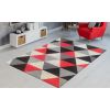 Tapis de salon 160x230 cm Polyester Triangle Rouge