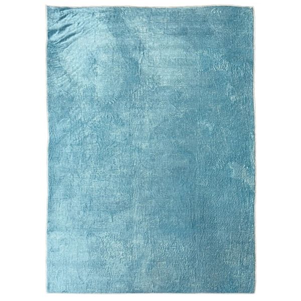 Tapis de salon 120x180 cm Polyester Uni Bleu