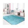 Tapis de salon 120x180 cm Polyester Uni Bleu