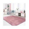 Tapis de salon 120x180 cm Polyester Uni Rose