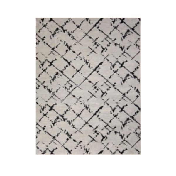 Tapis de salon 80x150 cm Polycoton Vera Gris