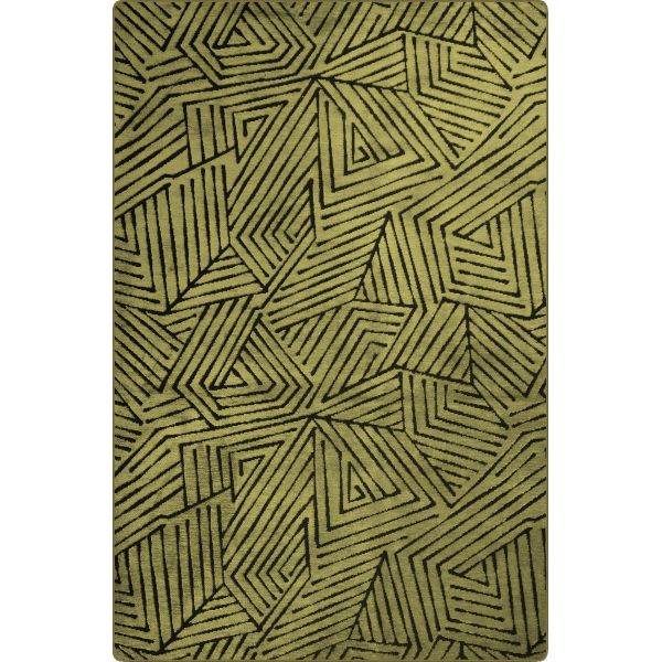 Tapis de salon 80x150 cm Polycoton Vera Vert