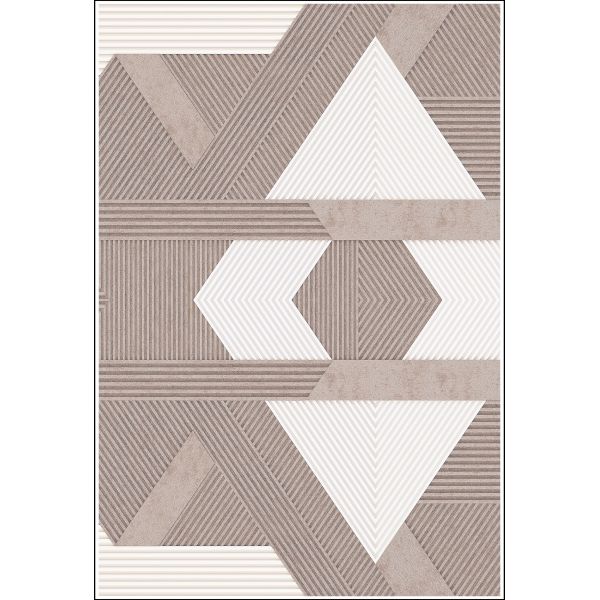 Tapis de salon 120x180 cm Polycoton Zino Beige