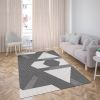 Tapis de salon 120x180 cm Polycoton Zino Gris