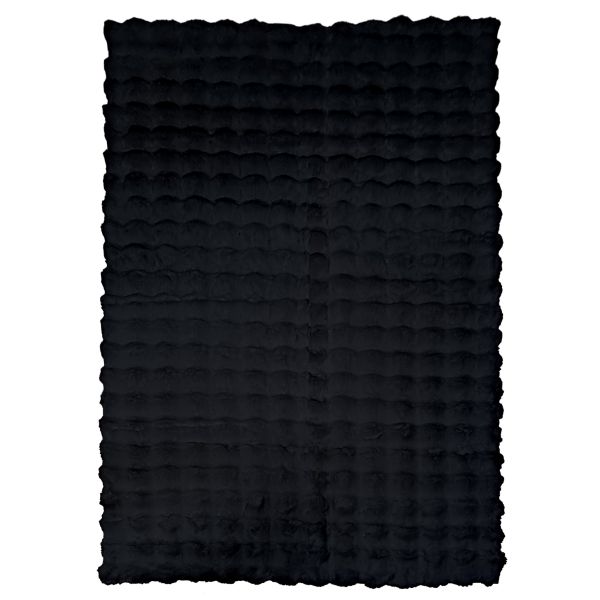 Tapis de salon 80x150 cm Polyester Toscana Noir