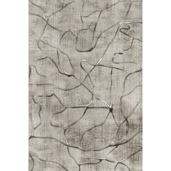 Tapis de salon 80x150 cm Polyester Vein Beige