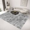 Tapis de salon 80x150 cm Polyester Vein Gris