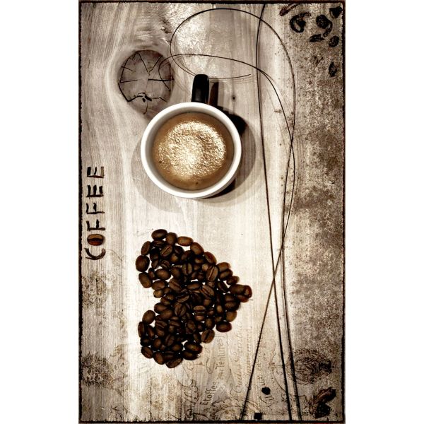 Tapis de cuisine 50x80 cm Polyester Coffee Beige