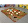 Tapis chambre enfant 80x150 cm Polyester Jeu Forêt