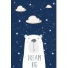 Tapis chambre enfant 80x150 cm Polyester Dream Bleu marine