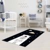 Tapis chambre enfant 80x150 cm Polyester Dream Noir