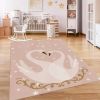 Tapis chambre enfant 80x150 cm Polyester Cigne