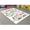 Tapis chambre enfant 80x150 cm Polyester Circuit Blanc