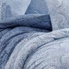 Parure de lit 220x240 cm Polycoton Carin Bleu