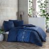 Parure de lit 220x240 cm Coton Flavio Bleu