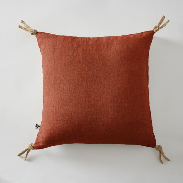 Coussin 45x45 cm Lin Paprika