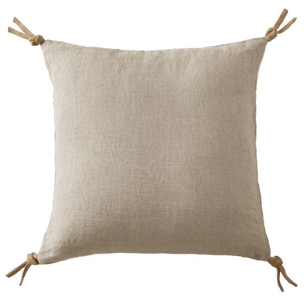 Coussin 45x45 cm Lin Français Sable