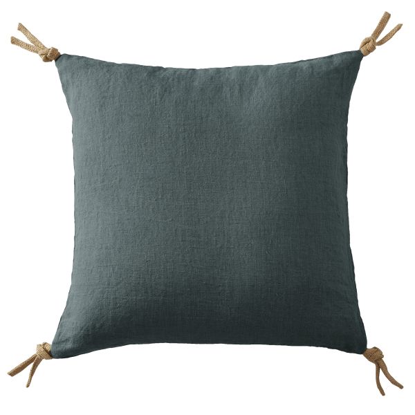 Coussin 45x45 cm Lin Français Ardoise