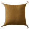 Coussin 45x45 cm Lin Français Caramel