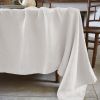 Nappe rectangle 170x250 cm Lin Français Craie