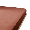 Drap housse 200x200 cm Gaze de Coton Terracotta