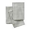 Lot de 3 serviettes 40x40 cm Gaze de Coton Quadri Eucalyptus