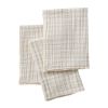 Lot de 3 serviettes 40x40 cm Gaze de Coton Quadri Naturel