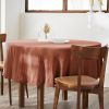 Nappe ronde 180x180 cm Gaze de Coton Terracotta