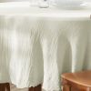 Nappe ronde 180x180 cm Gaze de Coton Vert d'eau