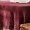 Nappe ronde 180x180 cm Gaze de Coton Lie de vin