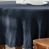 Nappe ronde 180x180 cm Gaze de Coton Minuit