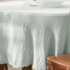 Nappe ronde 180x180 cm Gaze de Coton Eucalyptus