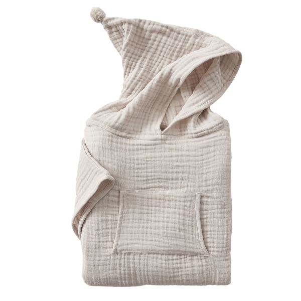 Poncho de bain enfant 2/5 ans Gaze de Coton Naturel