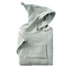 Poncho de bain enfant 2/5 ans Gaze de Coton Eucalyptus